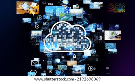 Cloud computing concept. Image analysis. Digital transformation. AI (Artificial Intelligence).