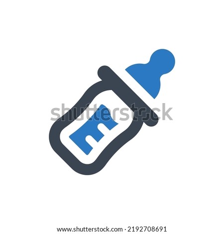 Baby bottle food icon (Simple vector illustration)