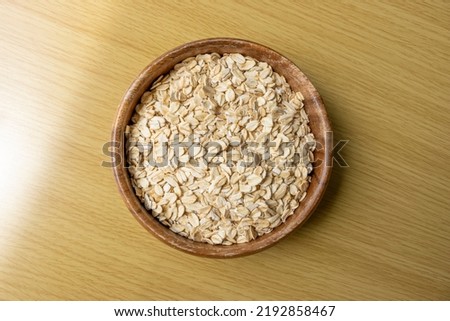 oatmeal in a wooden plate