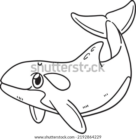 Killer Whale Isolated Coloring Page for Kids