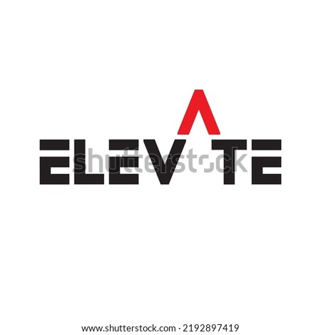 ELEVATE text logo design vector illustration Royalty-Free Stock Photo #2192897419