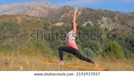 Woman meditating, zen yoga meditation practice in nature
