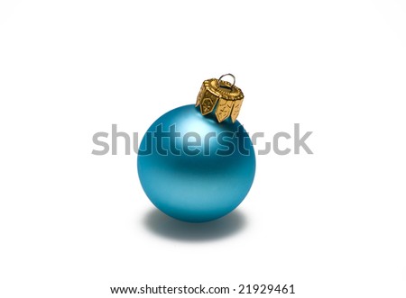 Christmas ball ornament on white background
