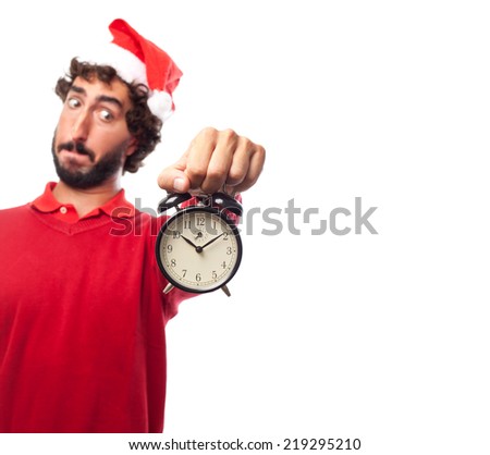man with a clock