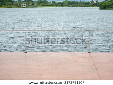 Public park for relaxation focus on the water surface