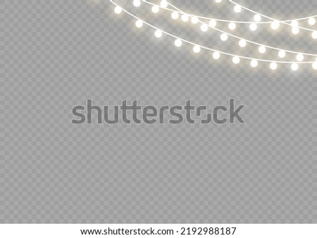 light effect. Vector illustration. Christmas lights isolated on a transparent background. Christmas glowing garland.for the new year and christmas.