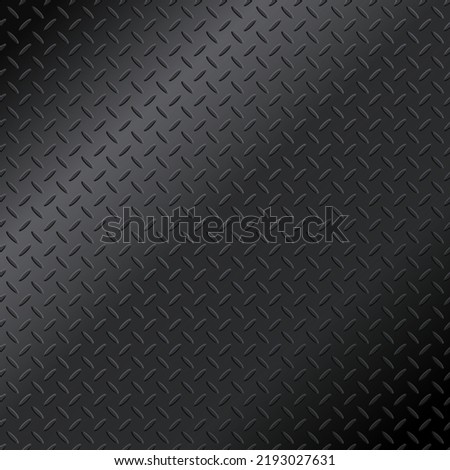 Diamond plate floor. Metal industrial seamless pattern of raised diamonds and lines. Steel, stainless or aluminum material. Realistic texture for stairs, catwalks, walkways surface vector