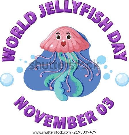 World Jellyfish Day Banner Design illustration