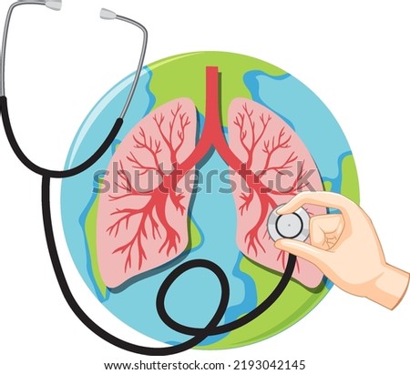 Lungs human icon vector illustration