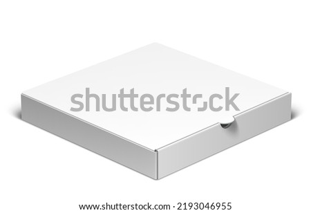 White Cardboard Pizza Box Mockup