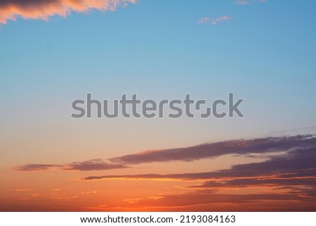 Beautiful evening sky with clouds at sunset