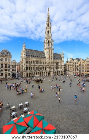 The Grand Place of Brussels in Belgium Royalty-Free Stock Photo #2193107867