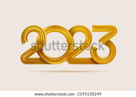 2023 creative logo sign. New Year greeting banner design. 