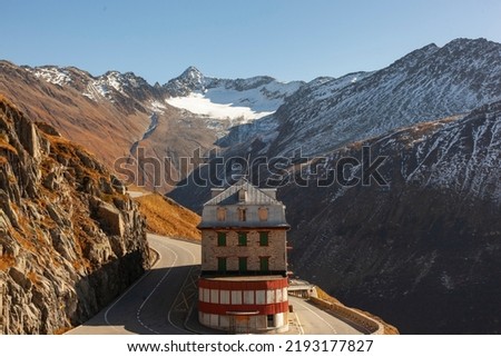 Furka Pass in the Swiss Alps, Switzerland