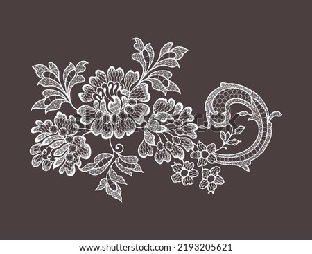 White romantic lace clip art