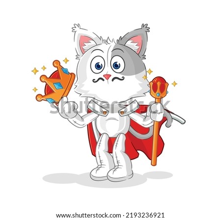 the cat king vector. cartoon character