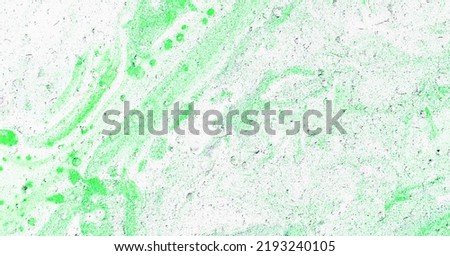 green and white marbling texture creative background with abstract waves, liquid art style painted with oil