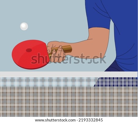 tennis racket ping pong hand