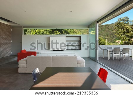 Architecture modern design, interior, living room 