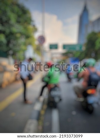 blur photo of pedestrian atmosphere in city 