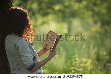 Woman Reading a Book in Nature, Sakarya, Turkey