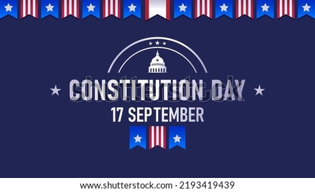 vector templates. american constitution day national big day american logo badge vector isolated on blue gradient background