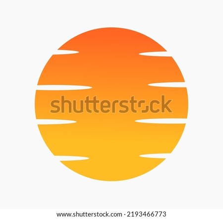 Sun icon symbol isolated on white background. Vector illustration