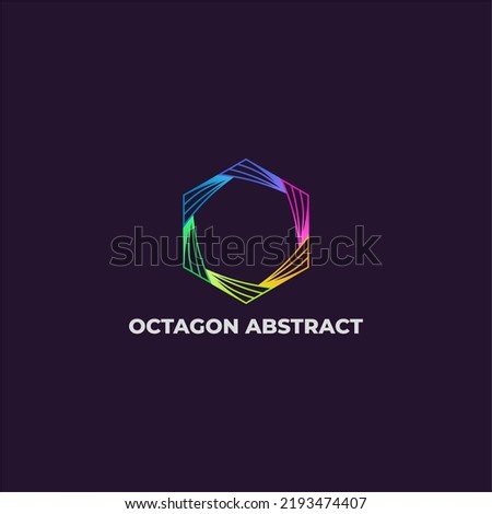modern abstract hexagon logo design