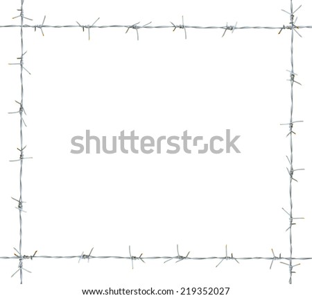 Barb frame. isolated on white background. clipping path.