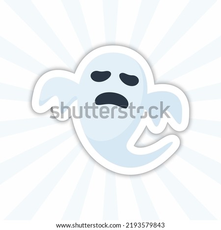 Note sticker with Ghost, vector