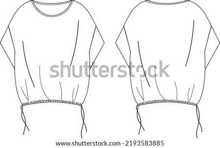 woman blouse design vector sketches