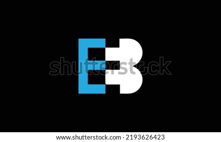 Abstract unique modern alphabet letter icon logo EB