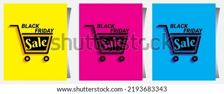 black friday background with shopping cart vector eps 10