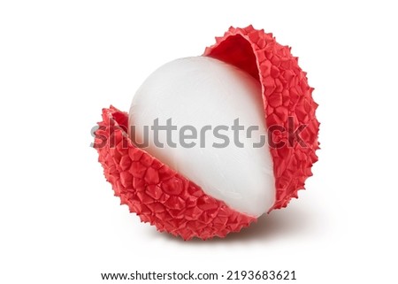 lychee fruit isolated on white background with full depth of field Royalty-Free Stock Photo #2193683621
