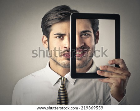 Two faces  Royalty-Free Stock Photo #219369559