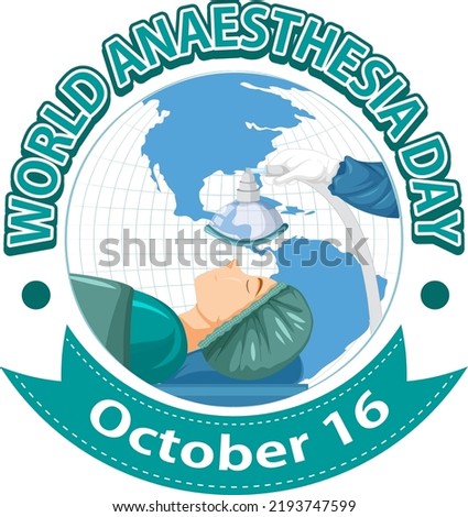 World Anaesthesia Day Logo Concept illustration