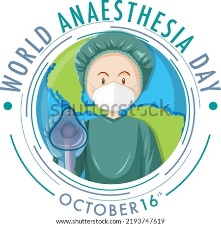 World Anaesthesia Day Banner Design illustration