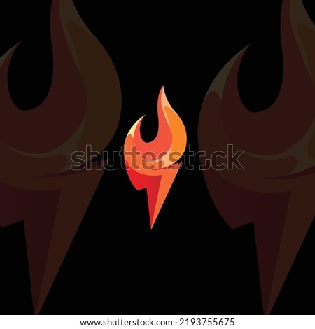 torch logo design made on black background, simple torch logo design, torch, torch design suitable for logo