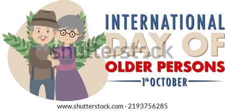 International day of older persons banner design illustration