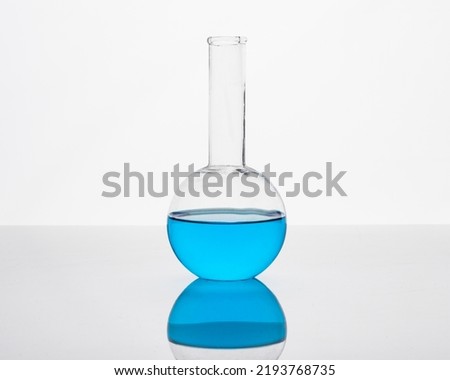 Photo of biochemistry glassware experiment