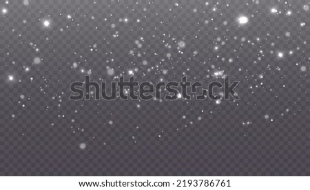 Glowing light effect with lots of glitter particles, magic dust for Christmas illustrations. Vector star cloud with dust.