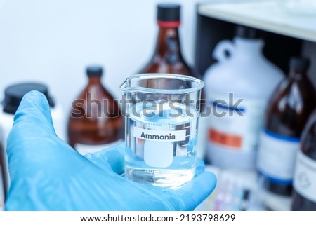 ammonia in glass, chemical in the laboratory and industry Royalty-Free Stock Photo #2193798629