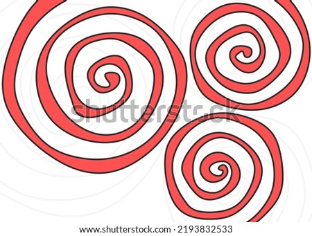 Abstract background with cute wavy and curly pattern