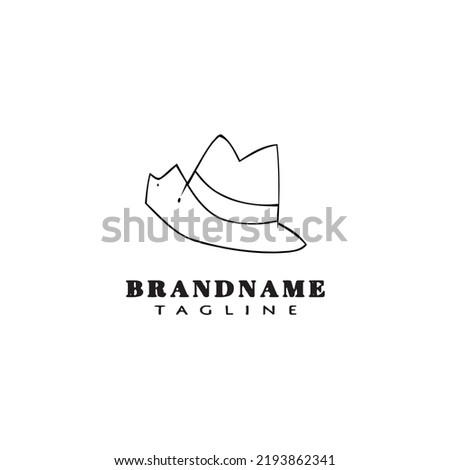 hat logo flat icon design template black modern isolated vector illustration