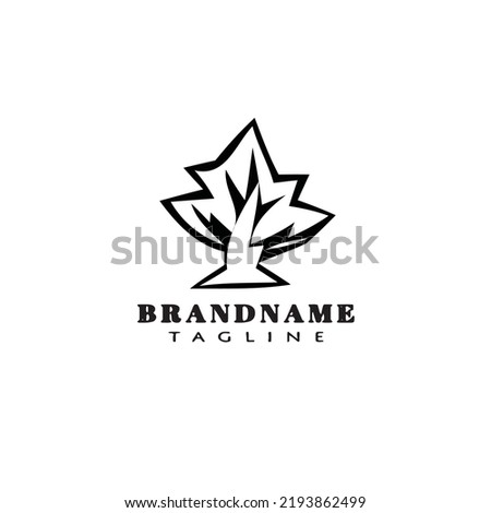 burning bush logo cartoon icon style template black modern isolated vector illustration