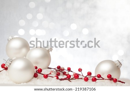 Christmas decoration against beautiful background. Useful as a christmas card. Royalty-Free Stock Photo #219387106