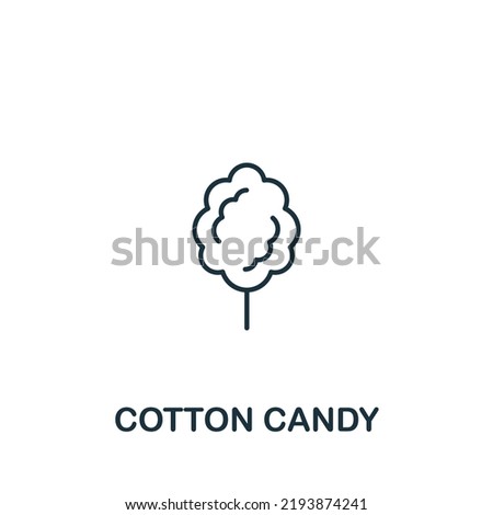 Cotton Candy icon. Line simple icon for templates, web design and infographics