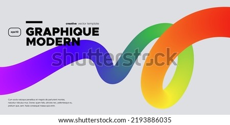 Wavy shape with Rainbow colors. Vector illustration. Royalty-Free Stock Photo #2193886035