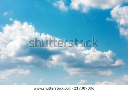 beautiful solar sky and cloud as illustration season