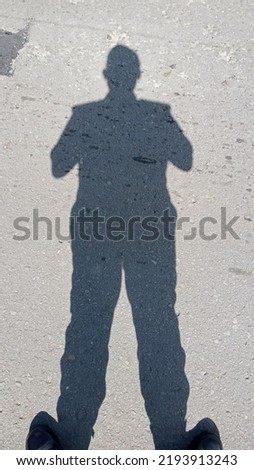 "Stand on your own shadow". Shadow picture.